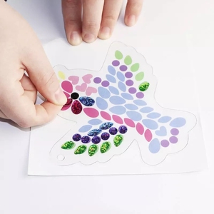 Autocollant à paillettes époxy pour enfants, bricolage créatif, jouet, animaux, jeu de Puzzle - Product Image 2