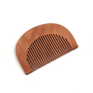 Peach Wood Fine Tooth Comb Large Portable Travel Hair Comb - Product Image 5