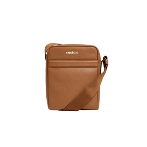 กระเป๋าหนังแท้ผู้ชายแบบสะพายข้าง รับผลิตตามแบบ OEM/ODM พร้อมโลโก้สั่งทำ - กระเป๋าแฟชั่นสีดำสุดหรู กันน้ำ น้ำหนักเบา เหมาะสำหรับธุรกิจ - Product Image 2