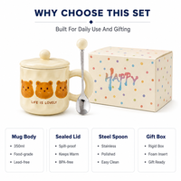 Nouvelle Arrivée Tasse à petit-déjeuner à motif ours pour présentation en magasin Impression personnalisée Prix pour commande en gros Prêt à expédier