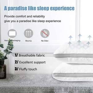 Almohadas de Cama de <span class=keywords><strong>Fibra</strong></span> de Felpa Premium de Alta Calidad para Dormir de Lado y Boca Arriba - Product Image 4