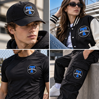 Patch brodé personnalisé pour streetwear, badge logo écologique thermocollant ou à coudre pour vestes, sweats à capuche et vêtements