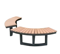 Vente en gros de meubles de jardin extérieurs imperméables parc créatif école espaces publics loisirs banc de patio avec protection solaire