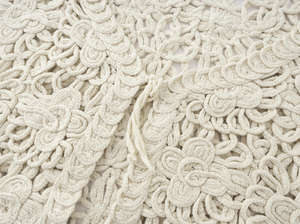 Gilet court sans manches en <span class=keywords><strong>dentelle</strong></span> florale crochetée à la main pour femmes, devant ouvert, tricot en <span class=keywords><strong>dentelle</strong></span> 3D superposé - Product Image 4