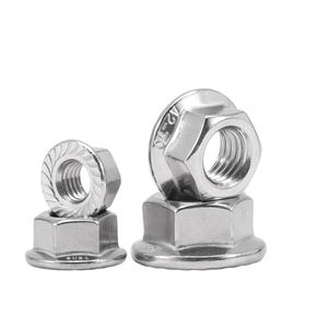 Écrous hexagonaux à bride en acier inoxydable 316/304/201 M3M4M5M6M8M10M12M14M16M20 avec <span class=keywords><strong>rondelle</strong></span> dentée antidérapante <span class=keywords><strong>intégrée</strong></span> et écrous de blocage hexagonaux - Product Image 1