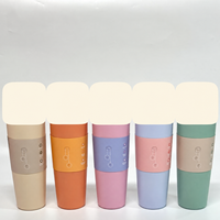 Gobelet isotherme en acier inoxydable multicolores avec couvercle à clapet pour commandes de logos personnalisés