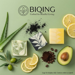 Savon Naturel au Charbon Actif et aux Herbes, Nettoyant en Profondeur des Pores, Contrôle du Sébum, Barre de Savon au Charbon de Bambou, Marque Privée, Soin de la Peau, Toilette - Product Image 1