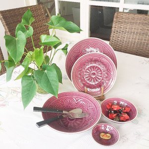 Joyye-platos de cerámica para <span class=keywords><strong>restaurante</strong></span>, juego de platos de cerámica poco profundos, gran oferta - Product Image 4