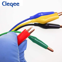 Cleqee P1920 20 pièces Kit de sondes arrière pince crocodile à fiche banane 4mm multimètre fils de Test sonde de Test outils de réparation automobile