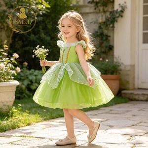Robe de Princesse Tinker Bell pour Filles - Couronne Verte, Baguette Magique, Costume d'Elfe de Noël, Costume de Cosplay, Costumes de Films et de Séries TV, <span class=keywords><strong>Carnaval</strong></span> - Product Image 3