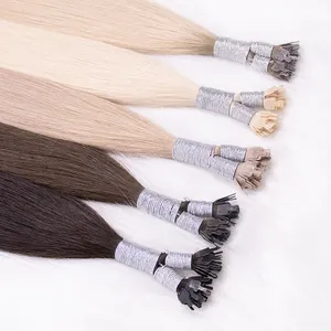 100% Virgin Remy Double Drawn Human Hair Fan Y Utra Tip Hair extensions Keratin Pre-bonded Human Hair Extensions