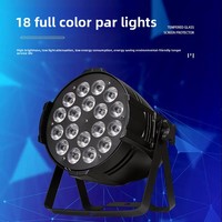 18 projecteurs LED 10W quatre-en-un pleine couleur avec contrôle DMX512, indice de protection IP35, pour bars, mariages, studios de danse - Lot de 24 éclairages