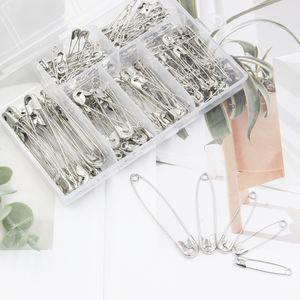 Nuevo juego de alfileres chapados en níquel plateado de 180 Uds. Para el hogar, pretina de Jeans <span class=keywords><strong>con</strong></span> herramienta de costura DIY, broche de seguridad - Product Image 4