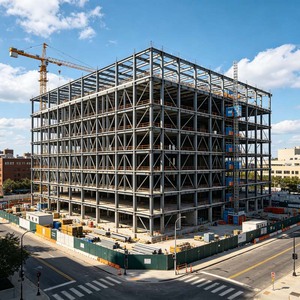 Estacionamiento de varios pisos con estructura de acero, construcción vertical de acero para estacionamiento de autos en el <span class=keywords><strong>centro</strong></span> de la ciudad. - Product Image 2