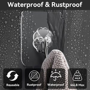 Household Strong Adhesive Stainless Steel Wall <b>Hook</b> for Kitchen Bathroom Wardrobe-Self-Adhesive Durable Traceless Design - Product Image 4