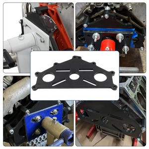 Placa adaptadora para soportes de motor Chevrolet BBC SBC LS1 Duramax, aleación de aluminio anodizado en negro - Product Image 4