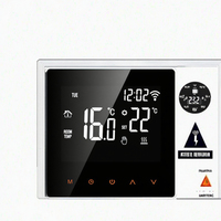Interrupteur thermostatique tactile intelligent Tuya WiFi 230V 3A/16A pour chauffage au sol électrique/eau, domotique, contrôle de la température ambiante