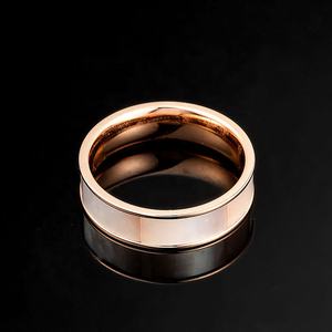 Delicato matrimonio fidanzamento Festival regalo in acciaio inox Shell intarsio <span class=keywords><strong>anello</strong></span> <span class=keywords><strong>festa</strong></span> <span class=keywords><strong>della</strong></span> <span class=keywords><strong>mamma</strong></span> regali Shopping - Product Image 3