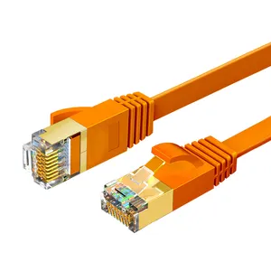 สายเคเบิล Rj45สำหรับคอมพิวเตอร์สายเคเบิลเครือข่ายแบบหุ้ม CAT7