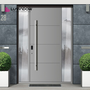 <span class=keywords><strong>Porta</strong></span> d'Ingresso Pivotante Moderna in Alluminio <span class=keywords><strong>per</strong></span> <span class=keywords><strong>Esterni</strong></span>, Impermeabile con Design <span class=keywords><strong>a</strong></span> Molla <span class=keywords><strong>per</strong></span> Uso Esterno - Product Image 1