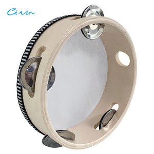 Đàn tambourine bằng gỗ 6 inch, mặt trống mạ kẽm chất lượng tốt, logo tùy chỉnh, dành cho trẻ em và người lớn, dùng trong đám cưới - Product Image 5