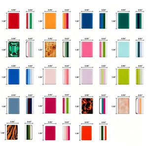 Juego de Fichas de Mahjong Americanas Modernas y Portátiles de Acrílico de 3 Capas, Estilo Tropical Azul, con Diseño Floral de Pájaros y Tabla de Surf - Product Image 6