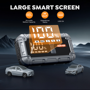 3200アンプカーバッテリージャンプスターターパワーバンクオートバイ用LEDライトエアポンプ付きリチウムバッテリー付き - Product Image 4