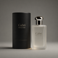 Flacon de parfum personnalisé à étiquette privée, 30 ml, flacons de parfum de luxe vides givrés, carrés, 50 ml, 100 ml, flacon pulvérisateur de parfum en verre