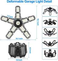 Lumières suspendues pratiques pliables Offre Spéciale réglables de lumière de garage de l'intense luminosité LED