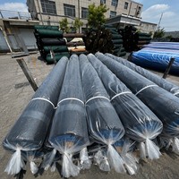 Filet d'ombrage agricole en HDPE noir 8 x 10 m pour serre, résistant à la chaleur, avec bords renforcés et œillets