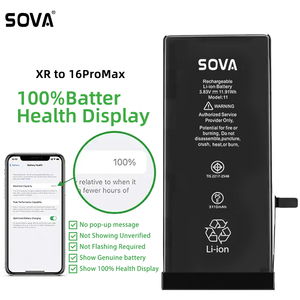 Baterías de iones de litio Sova para Iphone 6 7 8 X Xr Mini SE batería para Iphone 11 <span class=keywords><strong>12</strong></span> 13 14 15 <span class=keywords><strong>pro</strong></span> batería de teléfono móvil logotipo personalizado - Product Image 1