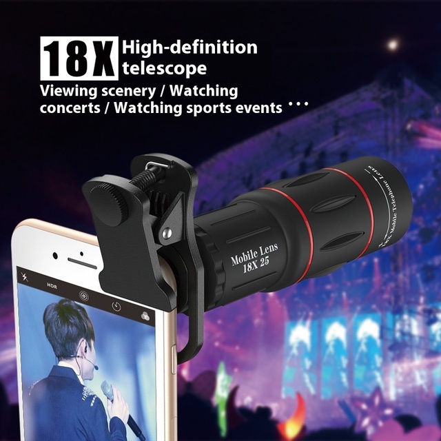 HTM High Magnification 18-36X HD Telescope External Telephoto Lens for Mobile Phone Photography Cross-Border Handheld 1 Year