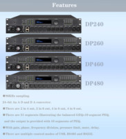 Processeur audio numérique métallique ADSP DP480, DSP professionnel, 4 8 USB, connectivité XLR, couplage stéréo actif, tension universelle