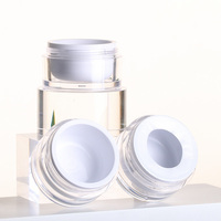 Pot cosmétique en plastique blanc de 20g 30g, nouveau modèle, double paroi, luxueux, avec insert remplaçable, emballage cosmétique