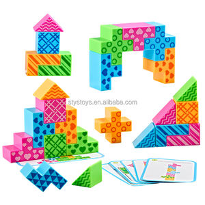 Bloques <span class=keywords><strong>de</strong></span> Construcción con Patrones 3D, Juguetes <span class=keywords><strong>de</strong></span> Geometría, Juguetes Educativos Tempranos para Niños, Juguetes <span class=keywords><strong>de</strong></span> Construcción Montessori - Product Image 6