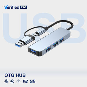 Hub USB Tipo C <span class=keywords><strong>4</strong></span> en <span class=keywords><strong>1</strong></span> <span class=keywords><strong>TKT</strong></span> con <span class=keywords><strong>4</strong></span> Puertos de Carga Rápida 2.<span class=keywords><strong>1</strong></span> para Laptop/Tablet y Múltiples Dispositivos - Aleación de Aluminio - En Stock - Product Image 6