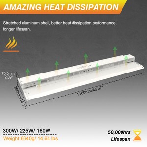 NGTlights supermarket bay <b>light</b> commercial industrial lighting led linear high bay <b>light</b> for warehouse garage workshop factory - Product Image 6