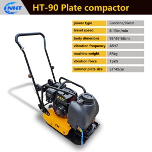Compacteur de plaques HT-90 avec moteur Honda GX160/Loncin/Changchai en option, vitesse de déplacement 6-15 m/min, pour compactage de sol - Product Image 2