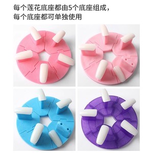 กรอบฝึกทำเล็บแบบหัวเข็มขัด สีชมพู พลาสติกแบบถอดได้ พร้อมเล็บปลอม 10 ชิ้น สำหรับฝึกทำเล็บ - Product Image 5