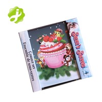 Ensemble de 4 dessous-de-verre (4 x 4) carrés avec support en liège, motif de Noël, finition laquée durable, résistants à la chaleur et aux taches