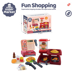 <span class=keywords><strong>Caja</strong></span> <span class=keywords><strong>Registradora</strong></span> de Supermercado en Oferta con Accesorios Completos para Niños, Juego de Simulación de Compras Divertidas - Product Image 4