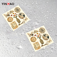 Ensemble de stickers découpés sur mesure en vinyle imperméable et écologique pour journal créatif, décoration DIY et scrapbooking, formes personnalisées