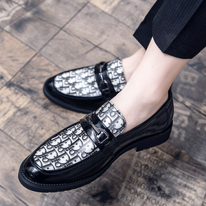 Zapatos de Vestir de Lujo para Hombre, de Diseño, de Cuero <span class=keywords><strong>Charol</strong></span>, con Punta Cerrada, Formales, de Negocios, Sin Cordones, de Moda para Fiestas, Tendencia de Primavera, con Suela de Goma - Product Image 5