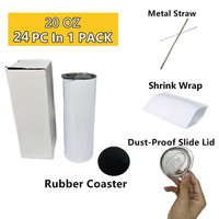 Gobelet à sublimation de 20 oz, vente en gros en entrepôt américain, gobelets à sublimation à double paroi en acier inoxydable de 20 oz