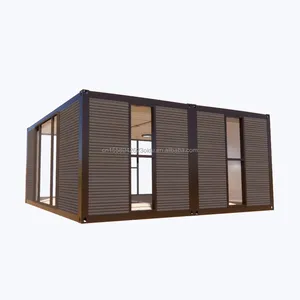 Modern 2 Bedroom Prefab Steel Expandable Container House Design For Mall Application