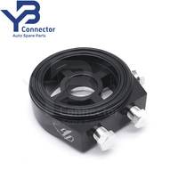 M20-1.5 dan 3/4UNF-16 Adaptor Pelat Sandwich Pendingin Filter Oli Universal 10AN untuk MITSUBISHI EVO