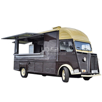 Camion de restauration mobile Black Coffee Van à vendre en Malaisie, cuisine mobile, restaurant, camion de restauration rapide vintage