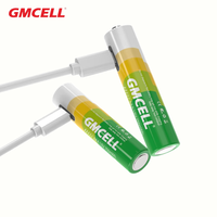 Baterías GMCELL 1,5 V 750mWh AAA con batería de iones de litio USB AA y baterías recargables AAA