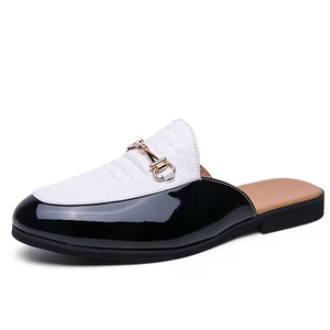 Mules classiques tendance pour hommes en cuir PU, respirantes, anti-odeur, antidérapantes, à bout ouvert, pour l'été - Product Image 6