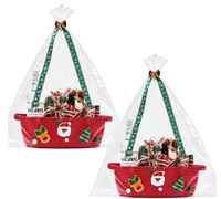 Paniers cadeaux de Noël vides, petits paniers de Noël en corde tressée pour cadeaux, panier de rangement pour cadeaux de Noël pour femmes et hommes
